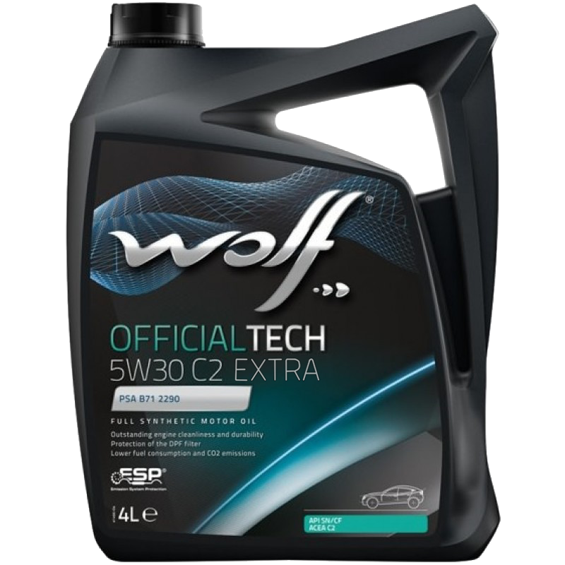 Моторное масло Wolf OfficialTech 5W-30 C2 EXTRA, 4л  (WOLF: 656334)